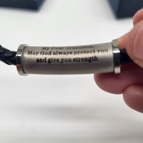 Bradford Exchange "Protection And Strength For My Grandson" Bracelet - Picture 8 of 11